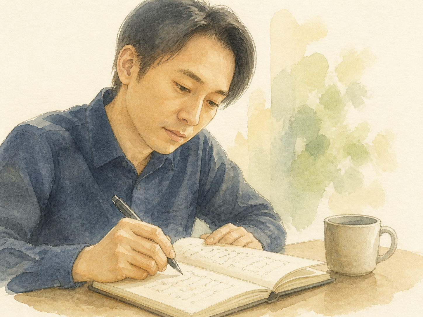 地図データを見ながらチームでプロジェクトの進捗を確認するイラスト