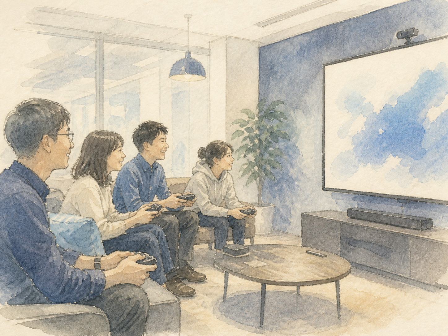 年末のゲーム大会の様子
